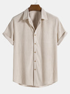 Men's Button-Up Short Sleeve Set