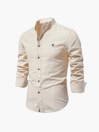 Men's Button-Up Stand Collar Set
