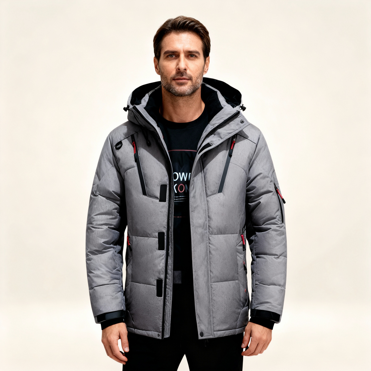 Men's Woven Padded Hooded Parka