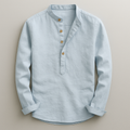 Men's Buttoned High Collar Shirt