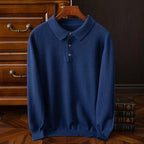 Men's Buttoned Polo Sweater