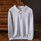 Men's Buttoned Polo Sweater