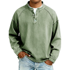 Men's Buttoned Stand Collar Shirt