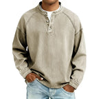 Men's Buttoned Stand Collar Shirt