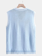 Men's Cable Knit V-Neck Sweater Vest