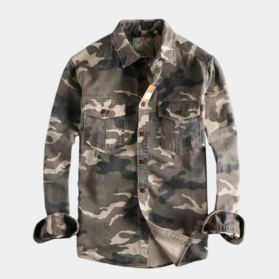 Men's Camo Button-Up Shirt