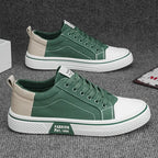 Men's Canvas Thick Sole Low-Top Sneakers