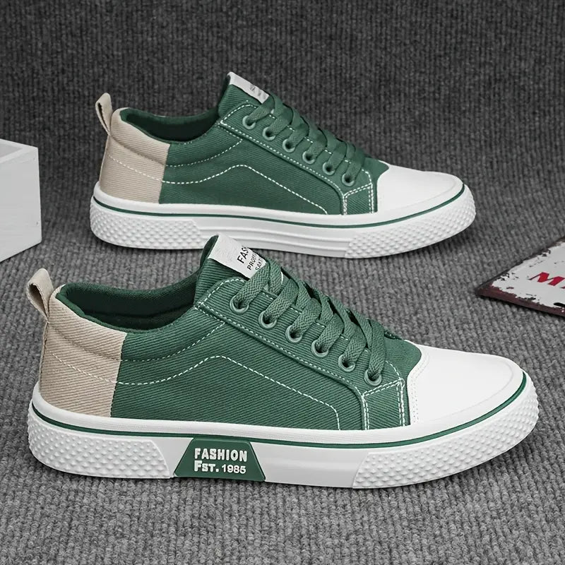 Men's Canvas Thick Sole Low-Top Sneakers