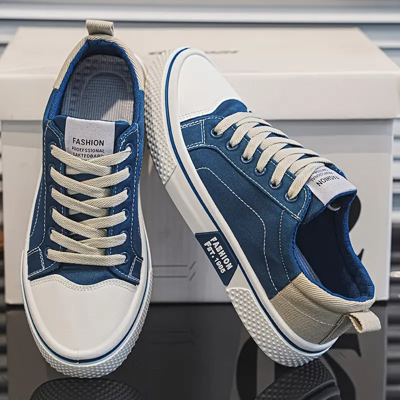 Men's Canvas Thick Sole Low-Top Sneakers