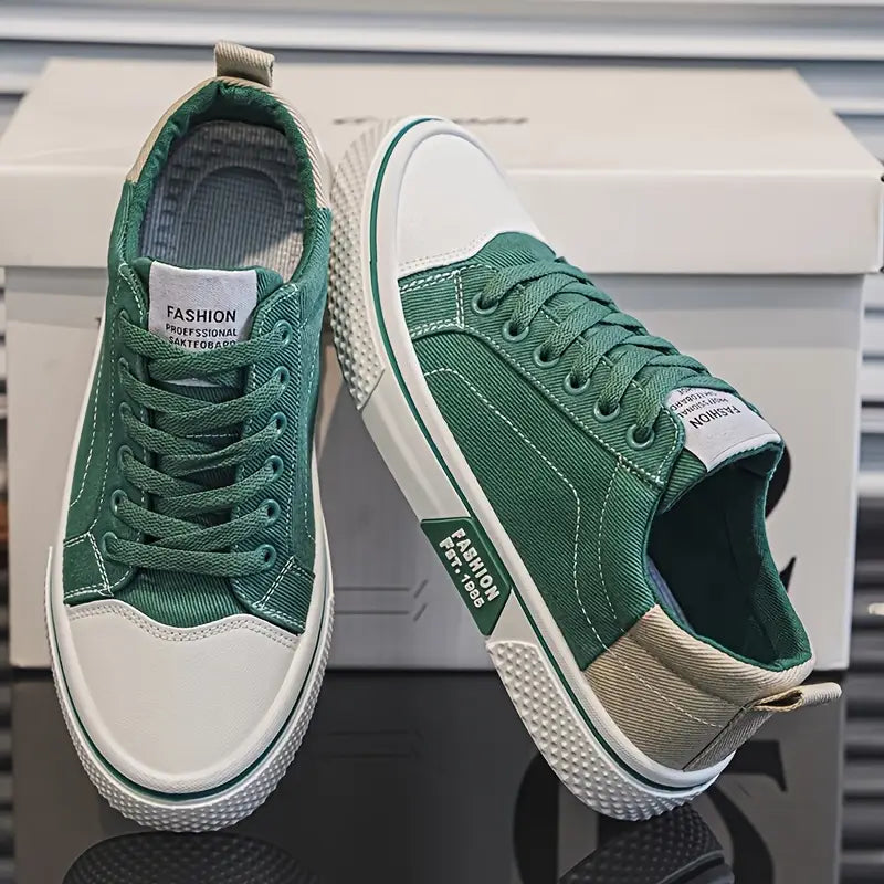 Men's Canvas Thick Sole Low-Top Sneakers
