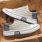Men's Canvas Thick Sole Low-Top Sneakers
