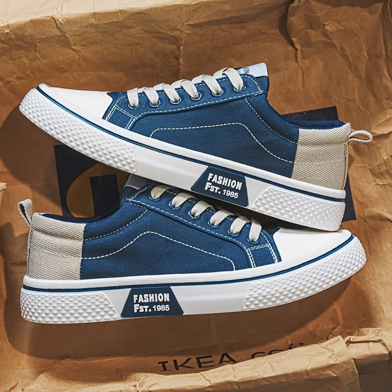 Men's Canvas Thick Sole Low-Top Sneakers