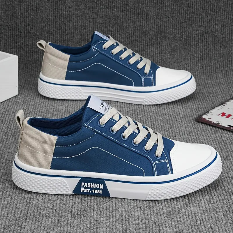 Men's Canvas Thick Sole Low-Top Sneakers