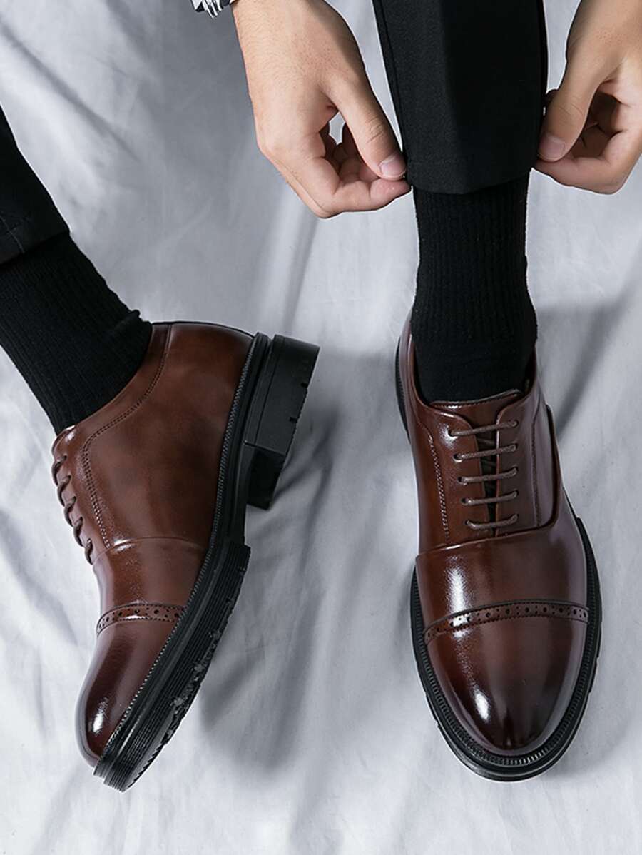 Men's Cap Toe Derby Shoes