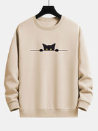 Men's Cat Graphic Sweatshirt