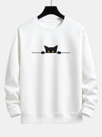 Men's Cat Graphic Sweatshirt