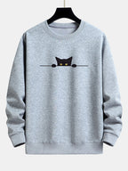 Men's Cat Graphic Sweatshirt