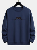 Men's Cat Graphic Sweatshirt