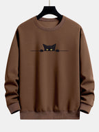 Men's Cat Graphic Sweatshirt