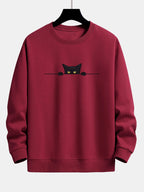 Men's Cat Graphic Sweatshirt