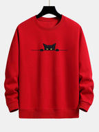 Men's Cat Graphic Sweatshirt