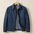Men's Check Lined Zip-Up Jacket