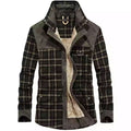 Men's Checkered High Collar Jacket