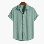 Men's Classic Collared Shirt and Cargo Shorts Set