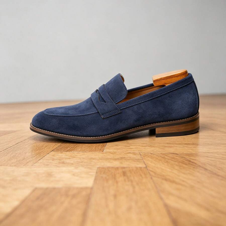 Men's Classic Suede Penny Loafers