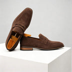 Men's Classic Suede Penny Loafers