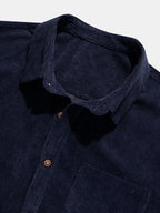Men's Collared Button Placket Polo Shirt