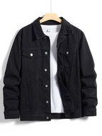 Men's Collared Button-Up Jacket
