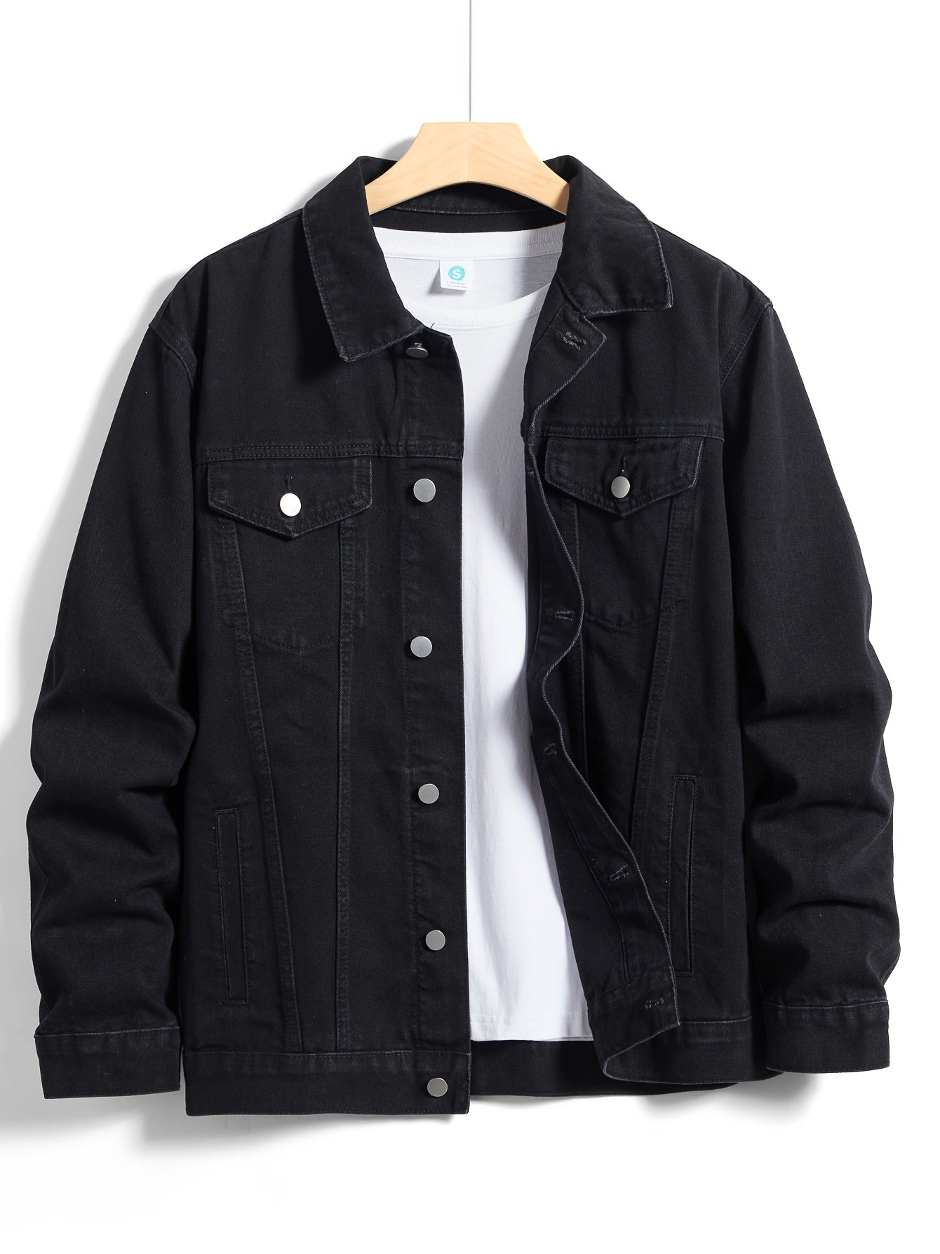 Men's Collared Button-Up Jacket