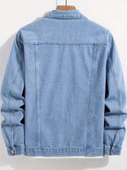 Men's Collared Button-Up Jacket