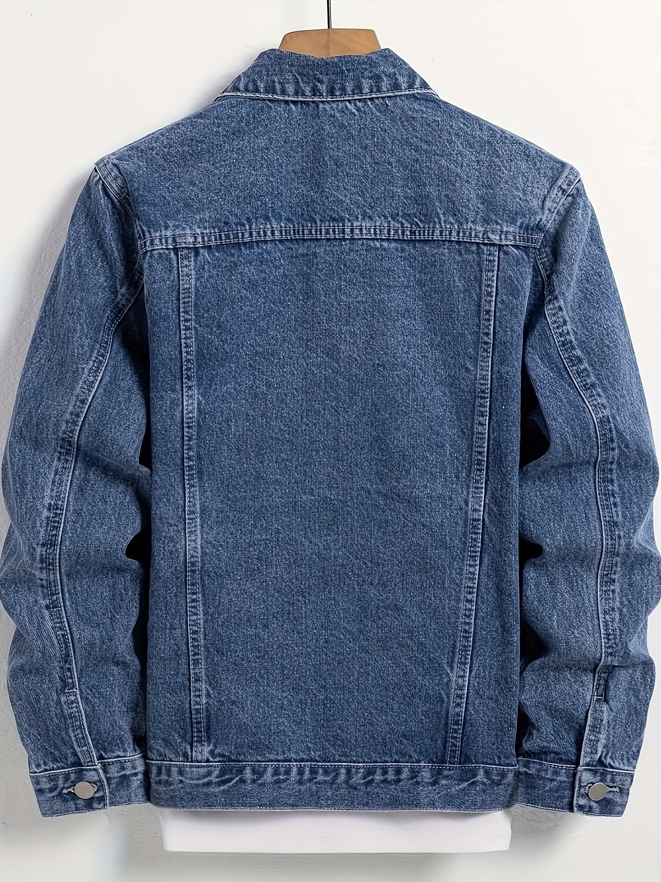 Men's Collared Button-Up Jacket