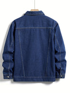 Men's Collared Button-Up Jacket