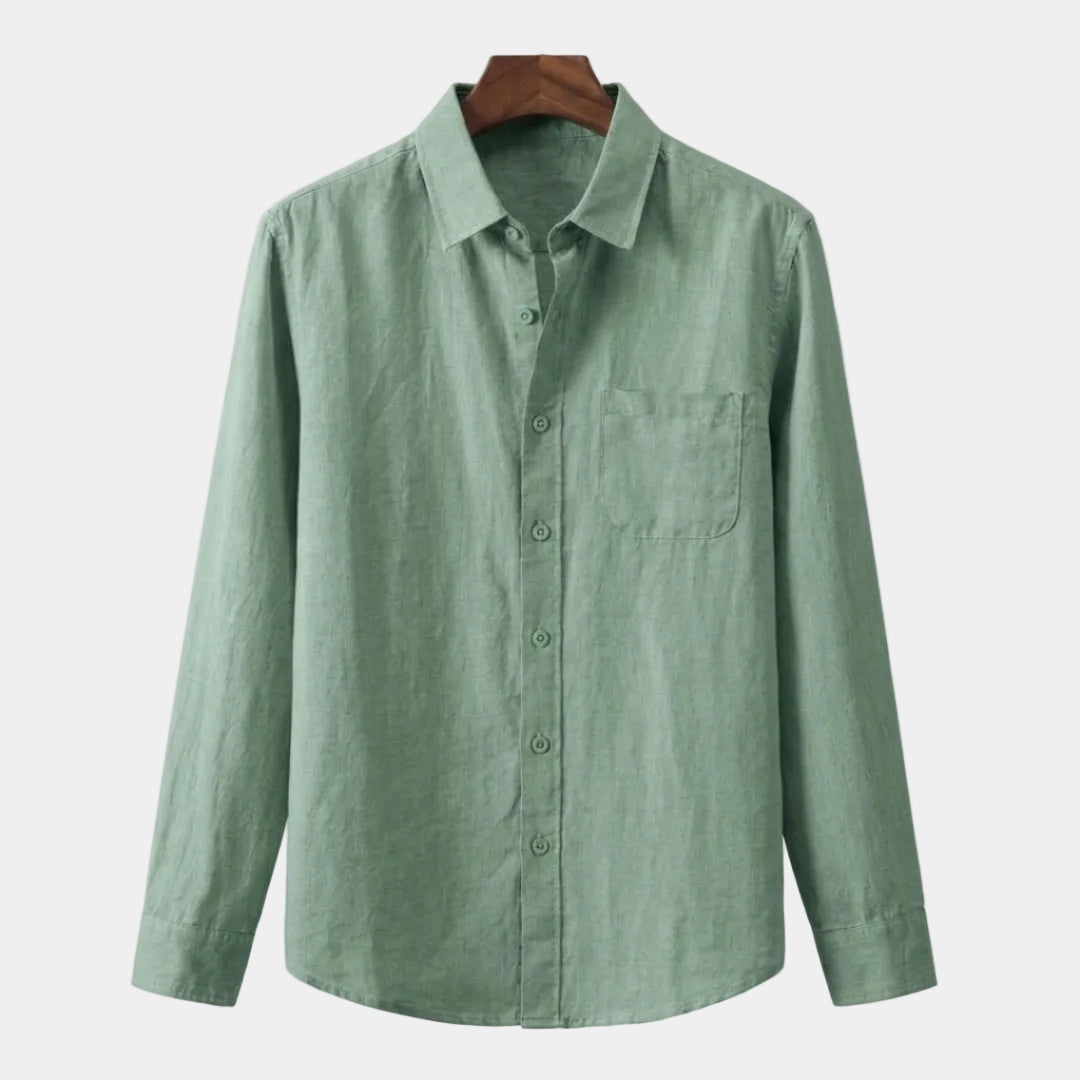 Men's Collared Button-Up Shirt