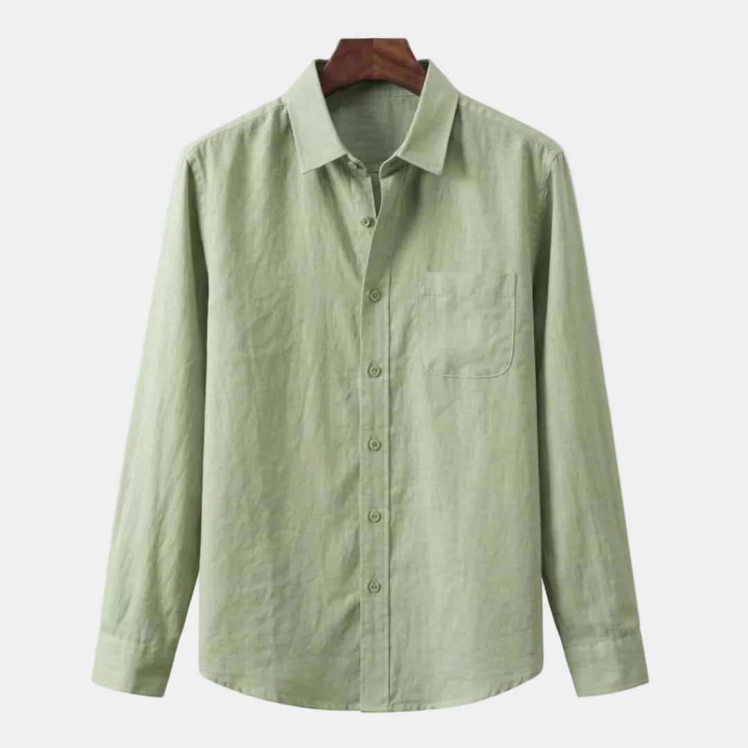 Men's Collared Button-Up Shirt