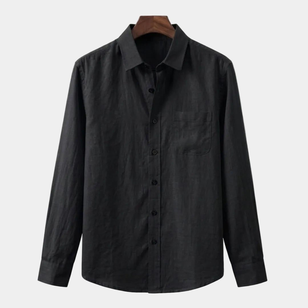 Men's Collared Button-Up Shirt