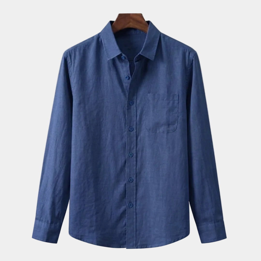 Men's Collared Button-Up Shirt