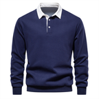 Men's Collared Long Sleeve Polo Shirt
