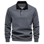 Men's Collared Long Sleeve Polo Shirt