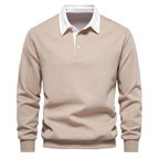 Men's Collared Long Sleeve Polo Shirt