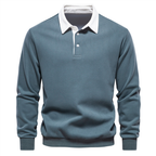 Men's Collared Long Sleeve Polo Shirt