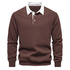 Men's Collared Long Sleeve Polo Shirt