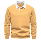 Men's Collared Long Sleeve Polo Shirt