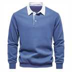 Men's Collared Long Sleeve Polo Shirt
