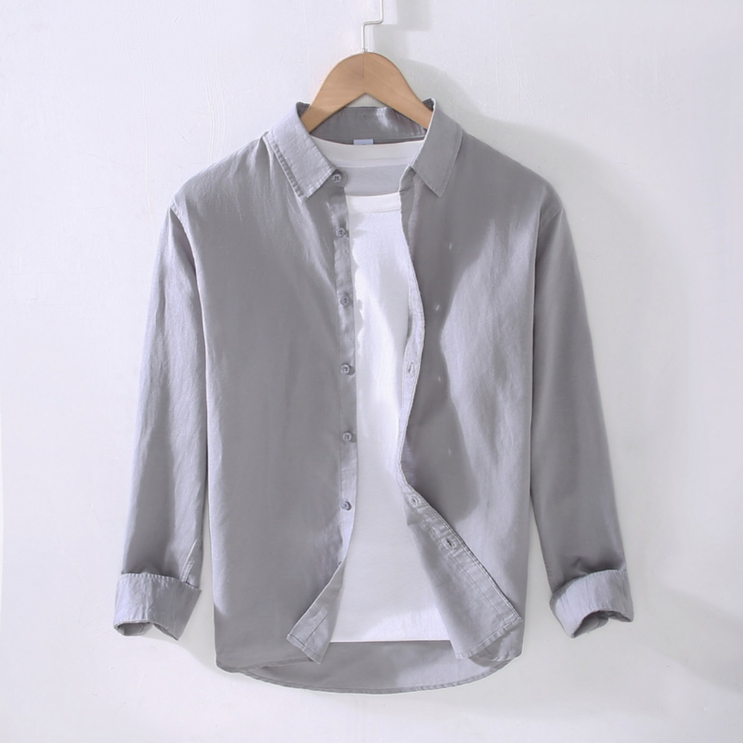 Men's Collared Long Sleeve Shirt