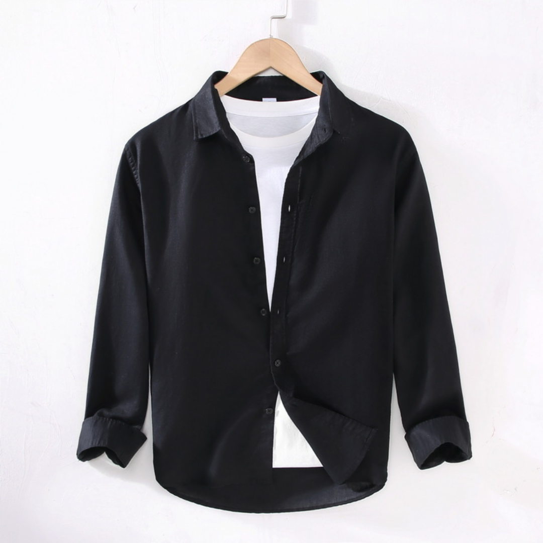 Men's Collared Long Sleeve Shirt