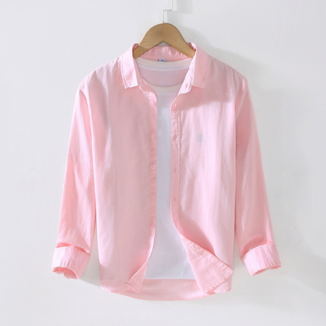Men's Collared Long Sleeve Shirt